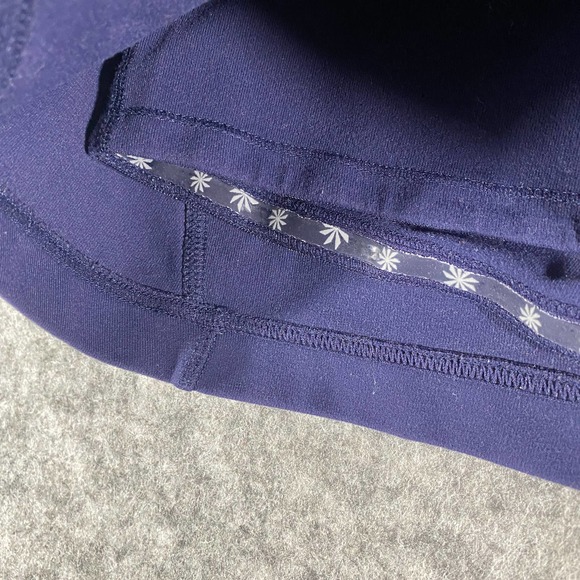 Athleta Skort Small Navy Blue Mini Grenadine Airbrush Relay Lines Mid Rise Lined - Picture 6 of 11